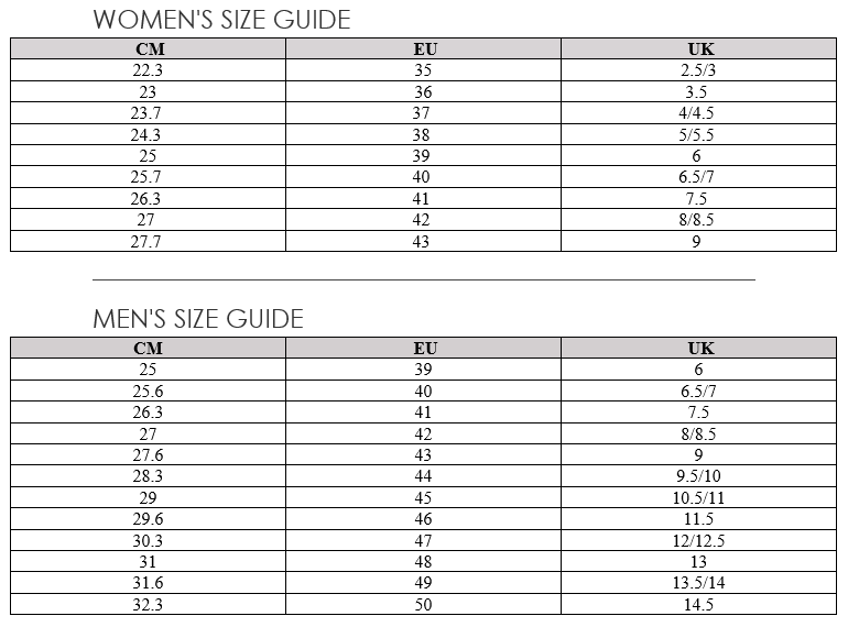 ecco size conversion