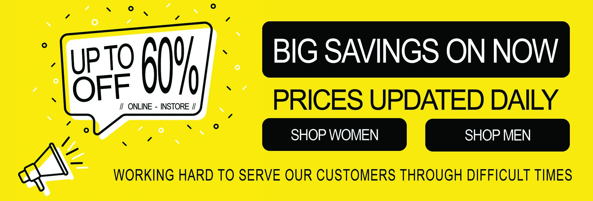 Yellow sale banner